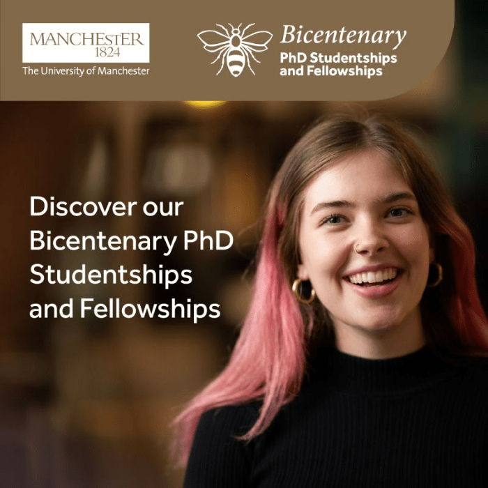 University of Manchester Studentship and fellowship