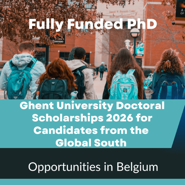 Fully Funded PhD Ghent University