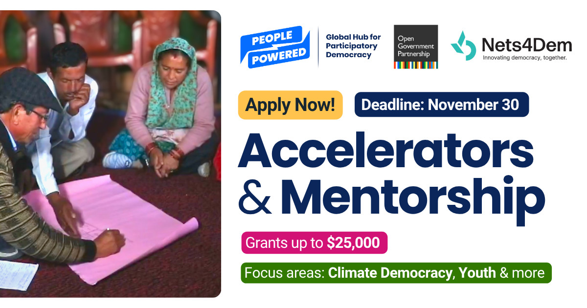Call for Applications: Funding & Mentorship via People Powered Accelerator Programs 2025