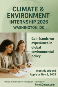 Climate & Environment Internship 2026 — Washington, DC | Heinrich Böll Foundation
