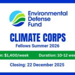 EDF Climate Corps Fellowship 2026: Apply Now for the Climate Corps Fellowship Opportunity