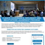 Climate Governance, Diplomacy and Negotiations Leadership Program – Call for Applications (Cohort XXI)2026