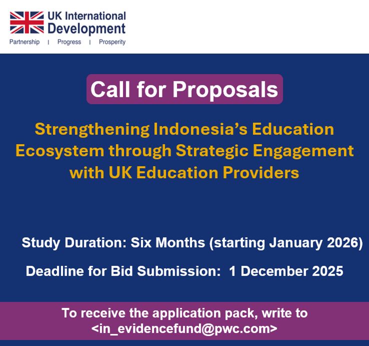 UK FCDO Call for Proposals 2026: Strengthening Indonesia’s Education Ecosystem