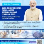 Prime Minister Early Career Research Grant (PM ECRG) 2025 – ANRF’s New Call for India’s Emerging Researchers