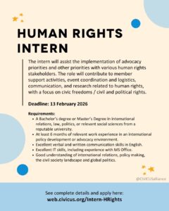 About Us 10 Human Rights Internship at CIVICUS